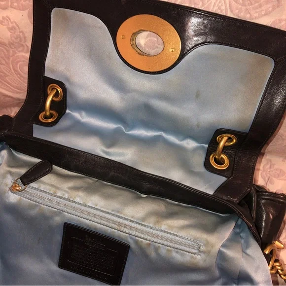 Coach, Sydney satchel with shoulder in black - Picture 8 of 16